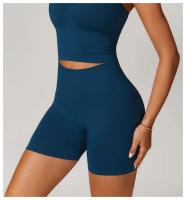 Pantalones cortos deportivos sin costuras para mujer, monos push-pull de cintura alta para gimnasio, ropa de yoga - details 8