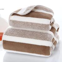 Juego de 2 Toallas de baño 35x75cm+70x140cm, Toalla microfibra de Terciopelo Coral Altamente absorbentes, para Ducha, Deportes, Yoga - details 0