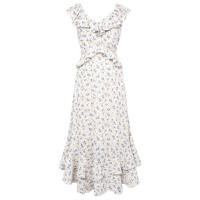 Elegante Vestido Maxi de Chiffon para Mujer GK Cuello en V sin Mangas, Estampado Transpirable, Clásico - details 3