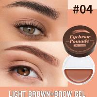 Crema teñida para cejas resistente al agua, duradera, con cepillo plegable, crema para cejas de dos colores, Kit de sombreado de maquillaje teñido negro para niña - details 12