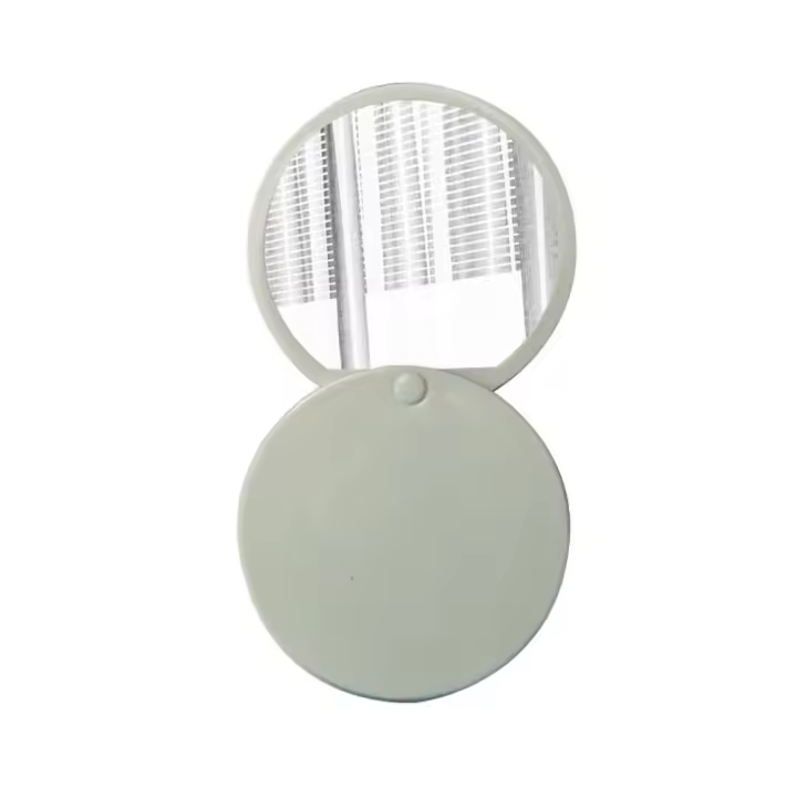 Espejo de maquillaje Circular, espejo pequeño portátil giratorio de un solo lado, bonito espejo cosmético de mano, accesorios de viaje - 1