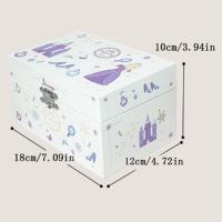 Caja de música única con espejo de princesa, artesanía de dibujos animados, adornos musicales para niños, bonita caja de almacenamiento de joyería, regalo de cumpleaños - details 0