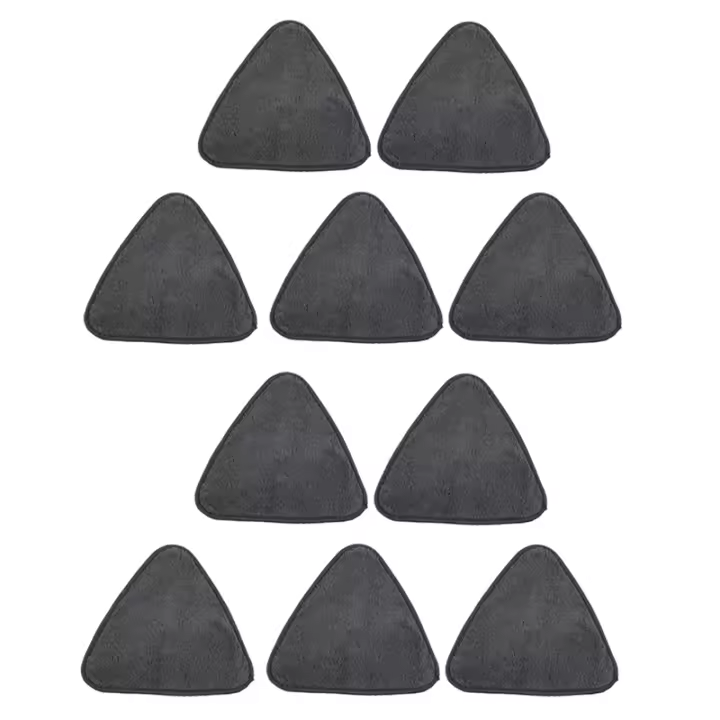 Paño de microfibra triangular para limpieza de vidrio, almohadillas de repuesto para mopa, 10 piezas - 1
