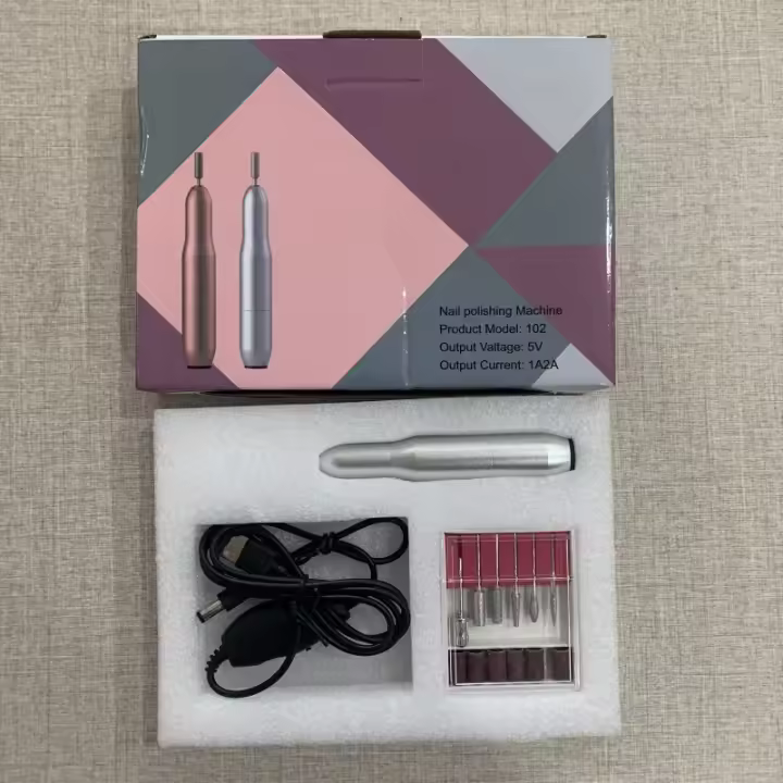 Máquina pulidora eléctrica de uñas para manicura, juego de fresas para pulido de Gel, bolígrafo perforador de uñas, equipo de salón de belleza, 20000RPM - 1