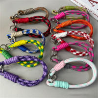 Coloful-señuelo de cuerda giratoria para colgar, decoración para teléfono, colgante antipérdida, pulsera fuerte a la moda, correas cortas - details 0