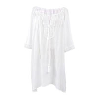 Vestido playero de malla con borlas para mujer, traje de baño Sexy para mujer, Túnica para playa - details 4