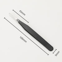 Pinzas rectas antióxido, accesorio de maquillaje ergonómico para principiantes, cosmética profesional - details 7