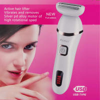 Kemei-Afeitadora eléctrica en seco y húmedo para mujer, removedor de vello Facial recargable para piel sensible, piernas, Bikini, púbico, axilas, área de vello - details 4