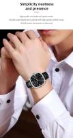 Reloj de Pulsera para Hombres de Moda Cuadrada Automático, Movimiento de Cuarzo, Diseño de Negocios Casual, Cuero Negro, Marca Premium - details 1