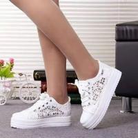 Zapatos informales de verano para mujer, zapatillas planas de lona con encaje, transpirables, con plataforma - details 8
