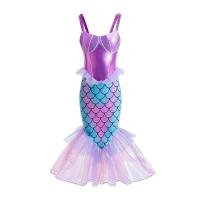 AmyStylish Niñas Princesa Sirena Ariel Cosplay Halloween Fiesta de Cumpleaños Verano Playa Vacaciones Vestido - details 66