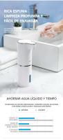 Dispensador automático de jabón para baño, desinfectante de manos inteligente con carga USB, material ABS blanco de alta calidad - details 3
