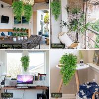 Planta artificial de 82cm, vid falsa, colgante para el hogar, corona de hierba de hoja de plástico, decoración de boda al aire libre - details 11