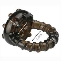 Anillo de restricción escrotal masculino, extensor de pene dual, agente retardante de eyaculación, dispositivo de castidad, juguete sexual - details 4