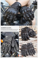 Guantes Retro de cuero para montar en motocicleta, anticaída, transpirables, resistentes al desgaste, de dedo completo, novedad de 2024 - details 9