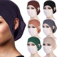 Pañuelo Islámico para Mujeres de Color Sólido Bandana Listo con Agujero para Oídos - details 1