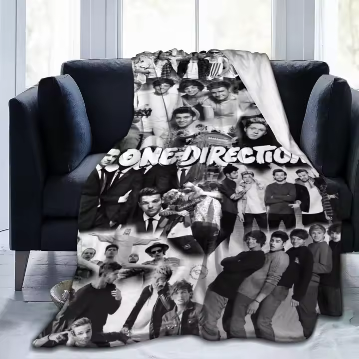 Manta ligera de franela Ultra suave para sofá, cama, uso en todas las estaciones, One Music Direction - 1