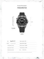 Reloj Mecánico de Cuarzo de Lujo para Hombres Automático Correa de Cuero Estilo Formatal - details 13