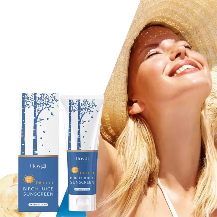Protector solar con control de aceite de jugo de abedul, protección SPF de larga duración y alta eficacia con blanqueamiento antioxidante para una piel sana M8L8 - 1
