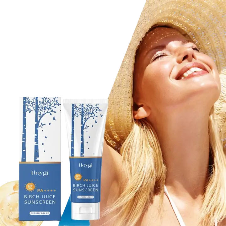 Protector solar con control de aceite de jugo de abedul, protección SPF de larga duración y alta eficacia con blanqueamiento antioxidante para una piel sana M8L8 - 1