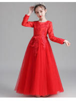 Vestido de tul esponjoso estilo princesa otoñal para niñas, ideal para presentaciones. - details 18