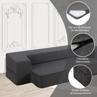 70 x 190 cm Sillón Cama Plegable, Sofá Cama Plegable con Espuma de Memoria y Almohada, Colchón de Suelo para Yoga, Oficina, Salón, Futon Sofá Cama Portada Lavable Unos, Gris Claro - details 52