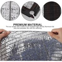 Malla plateada de protección solar de aluminio reflectante, malla para invernaderos, flores, plantas, patios y césped. - details 1