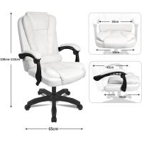 cómodo con Ruedas ergonómico reclinable Piel sintética Acolchado y Giratorio. para Escritorio Oficina - details 3