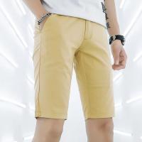 Pantalones Cortos Blancos para Hombre Ropa de Verano Informal, Estilo Coreano en Moda, Algodón Puro, Diseño Sólido, Tendencias - details 3