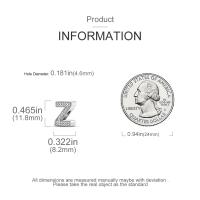 LAZA-abalorio de plata de ley 925 con 26 letras del alfabeto, abalorio de A-Z con nombre, compatible con Pulsera Original, collar, colgante, regalo de joyería - details 154