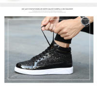 Zapatos deportivos de punta redonda para hombre, botas versátiles informales brillantes para escenario, ropa de calle al aire libre, zapatos de Skateboarding para niños - details 3