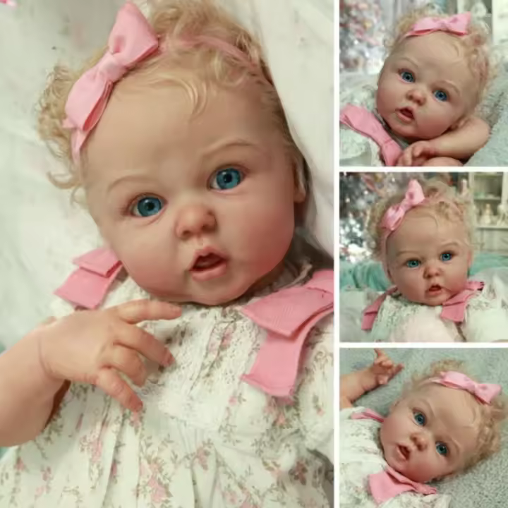 Muñeca Reborn de silicona suave con piel de pintura 3D para niña, juguete hecho a mano de 60 CM, Princesa, bebé pequeño, Real Artist Collection - 1