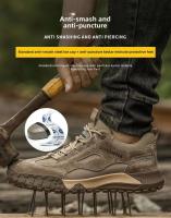 Zapatos de trabajo anticompresión con puntera de acero, botas de seguridad industrial antipinchazos, resistentes a quemaduras, electricista - details 5