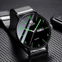 Reloj de cuarzo no mecánico con cielo estrellado de moda con calendario dual resistente al agua para hombre nuevo modelo luminoso - details 4