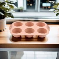 Bandeja de Horneado de Silicona Antiadherente de 6 Copas Molde de Panquecas para Hacer Pasteles DIY en la Cocina - details 3