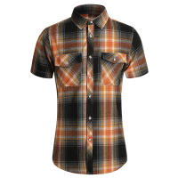 Camisa de Verano de Doble Bolsillo a Rayas Talla Grande Estilo Casual de Negocios para Hombres - details 32