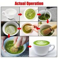 Accesorios de cocina, batidor de polvo verde Matcha 100, herramienta de bambú para ceremonia japonesa, cepillo de té, 1 ud. - details 5
