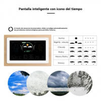 Reloj Meteorológico Multifuncional Pantalla de Colores Medidor de Temperatura y Humedad Interior y Exterior Despertador Electrónico de Predicción del Tiempo - details 5