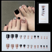 Uñas de Pies Falsas Negras Pieza de Salto de Gel Arte Decoración de Uñas para el Hogar DIY Belleza - details 5