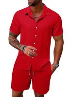 Traje informal a rayas para hombre, conjunto de dos piezas de alta calidad, talla estadounidense, Color sólido, moda de verano - details 4