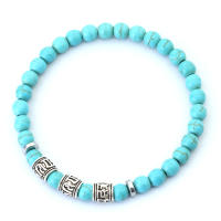 Noter Mantra pulsera Para Hombre 6mm howlita Lava ojos de tigre cuentas Braslet vikingo accesorios Pulseras Para Hombre pulsera del Tíbet - details 5