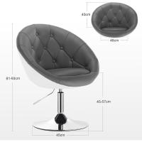 Taburete de Bar de Acero Cromado Taburete Bajo de Silla de Bar Taburete de Conferencia de Peluquería Taburete de Oficina Blanco BH41ws-1 - details 11
