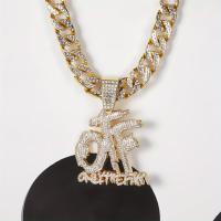 Collar de cadena con colgante de letras OTF para hombres, hip hop, Miami - details 9