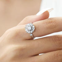 Anillo giratorio de flor de molino de viento con copos de nieve de circonio de cristal a la moda para mujeres y niñas, joyería para fiesta, regalo antiestrés - details 48