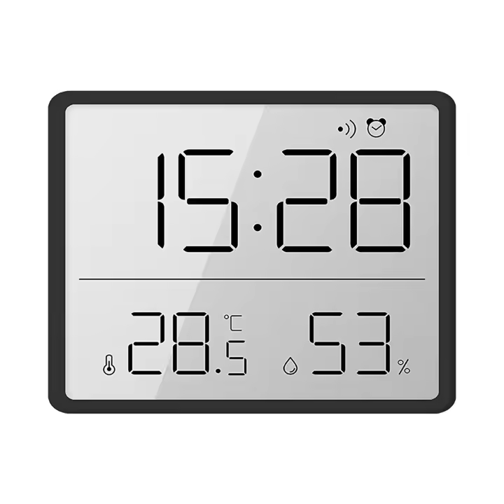 Reloj despertador multifunción de pared de escritorio, pantalla grande HD, reloj despertador para ver el tiempo, temperatura y humedad - 1