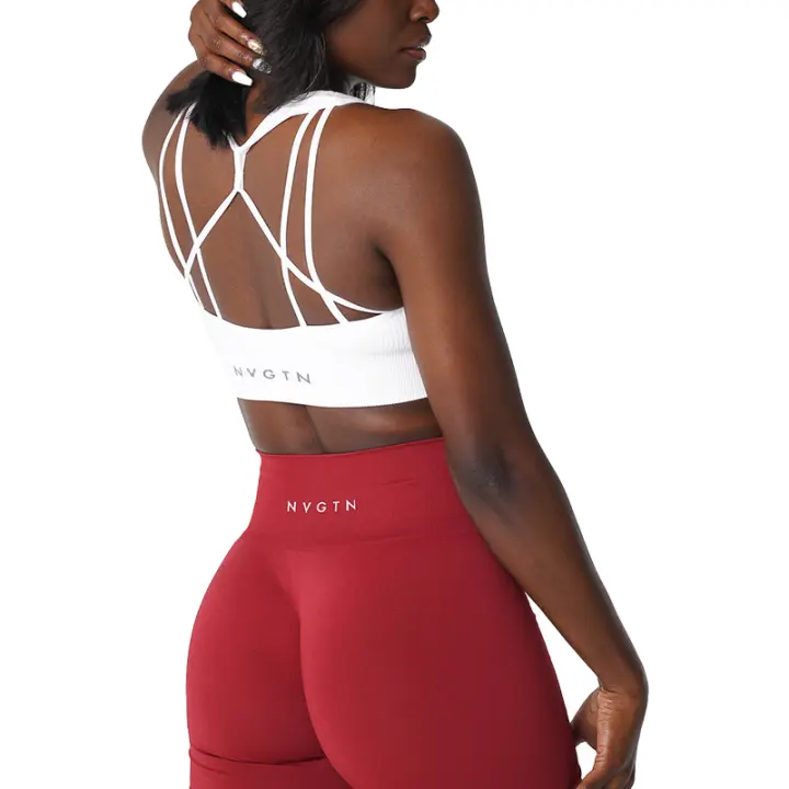 Sujetador Deportivo sin Costuras NVGTN Galaxy Top Mujer Fitness Elástico Transpirable Mejora la Forma de los Pechos Underwear de Ocio Deportivo - 1