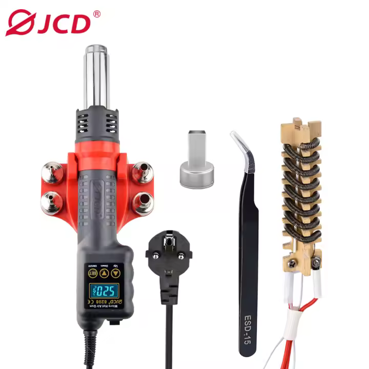 JCD Pistola de Calor Eléctrica de Alta Potencia de 750W con Pantalla LCD Herramienta de Soldadura de BGA para Bricolaje en Casa Soporte de Reobrasado - 1