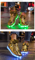 Zapatillas de tenis con luces LED para niños, zapatos de alta calidad con cargador USB, zapatillas luminosas de moda para niños - details 13