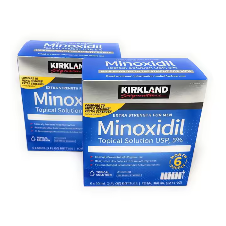 Kirkland WeyDOc Minoxidil 5 por ciento Extra Fuerte Crecimiento del Cabello para Hombres, 12 Meses - 1