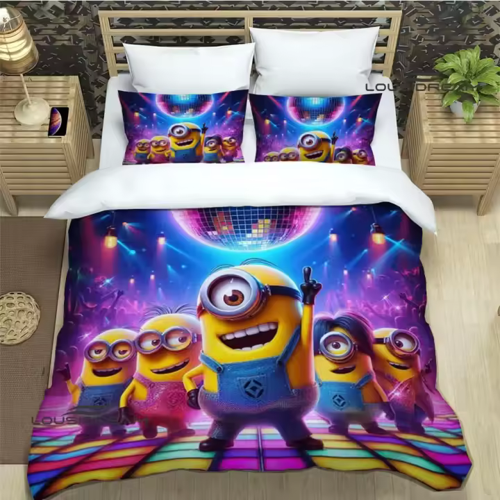 Exquisito Juego de Ropa de Cama de Dibujos Animados 3D Cubierta de Edredón y Almohada - 1